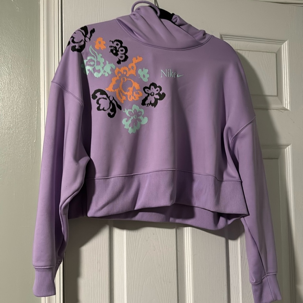 Nike dri fit crop hoodie